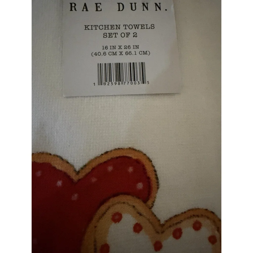 Rae Dunn Valentines Day Sweet Heart Kitchen Towels Set of 2 New